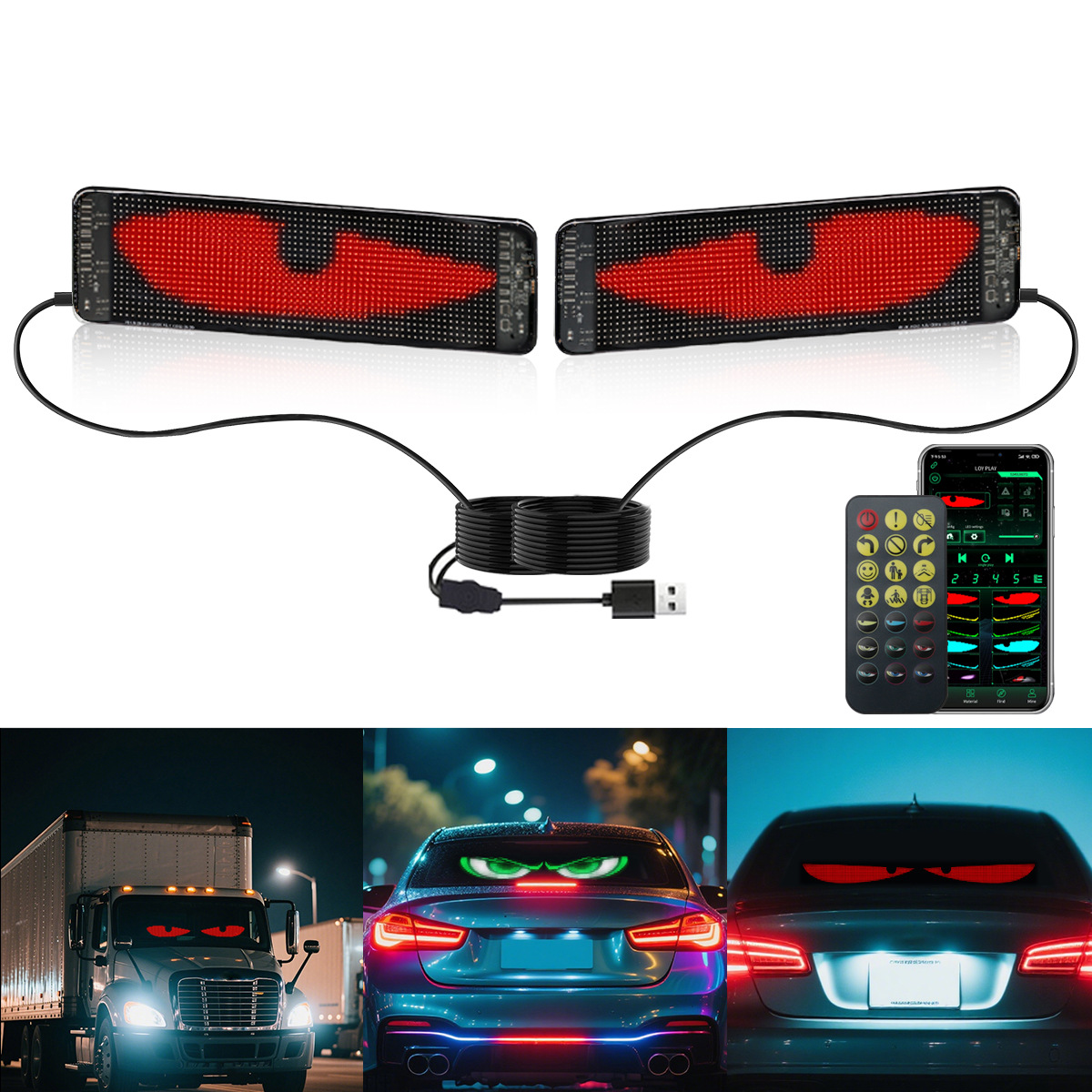 Car Led Light - Elastyczny ekran LED do samochodu, ekran