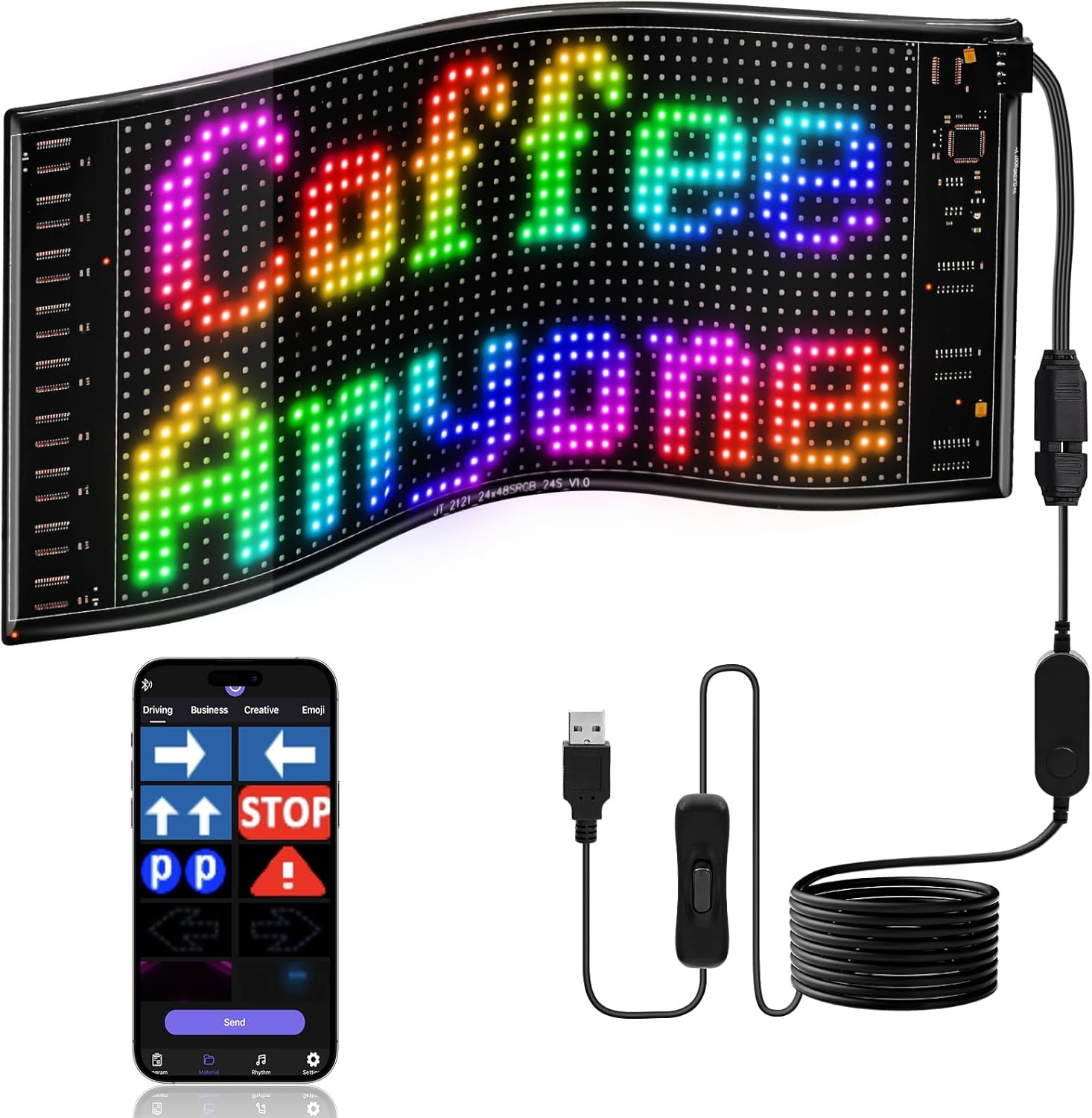 Car Led Light - Panel LED DIY Matrix Pixel, wyświetlacz